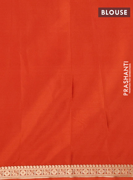 Rust  Semi Mysore Silk Saree