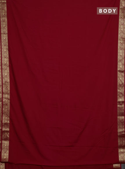 Red Semi Mysore Silk Saree