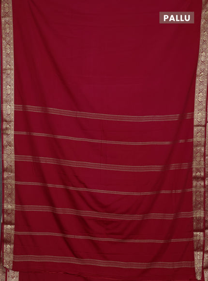 Red Semi Mysore Silk Saree