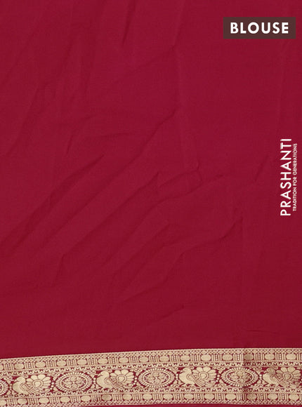 Red Semi Mysore Silk Saree