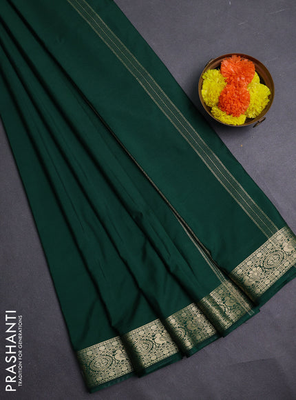 Green Semi Mysore Silk Saree