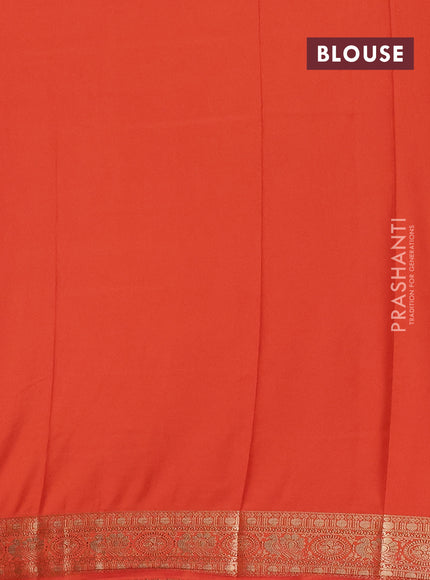 Rust  Semi Mysore Silk Saree