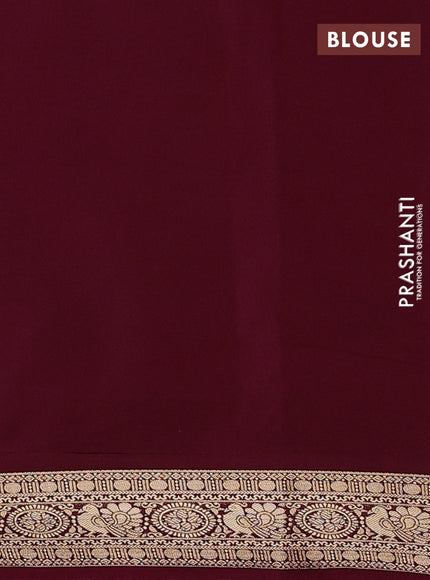 Wine Semi Mysore Silk Saree