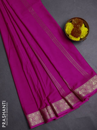 Pink Semi Mysore Silk Saree