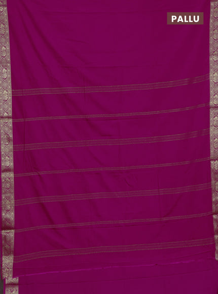 Pink Semi Mysore Silk Saree