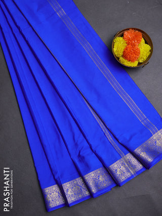 Royal Blue Semi Mysore Silk Saree