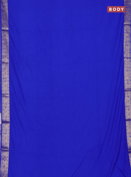 Royal Blue Semi Mysore Silk Saree