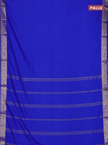 Royal Blue Semi Mysore Silk Saree