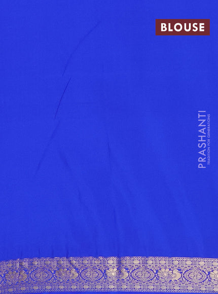 Royal Blue Semi Mysore Silk Saree