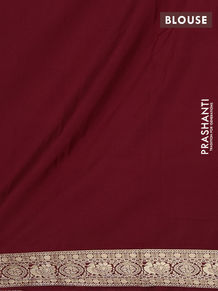 Maroon Semi Mysore Silk Saree