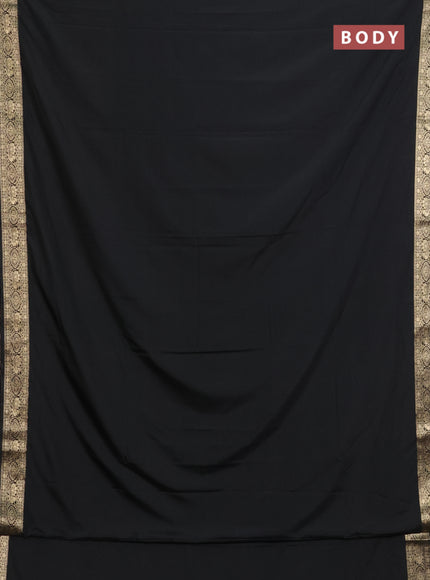Black Semi Mysore Silk Saree