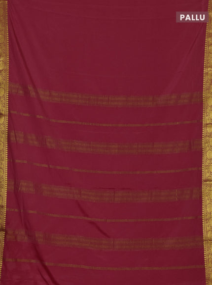 Peach Red Semi Mysore Silk Saree