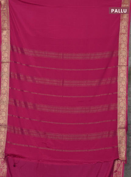 Pink Semi Mysore Silk Saree