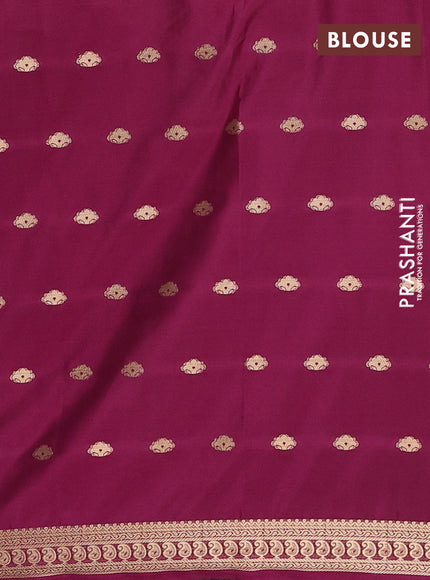 Wine Semi Mysore Silk Saree