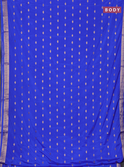 Royal Blue Semi Mysore Silk Saree