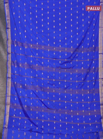 Royal Blue Semi Mysore Silk Saree