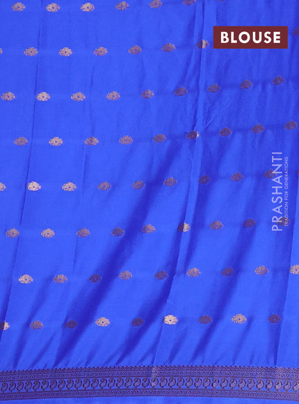 Royal Blue Semi Mysore Silk Saree