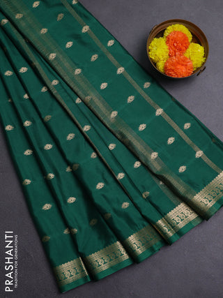 Green Semi Mysore Silk Saree