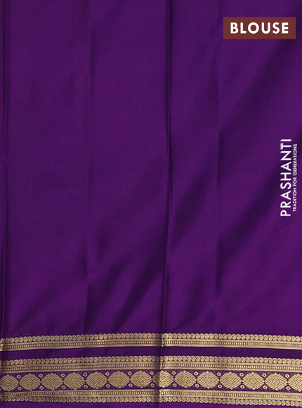 Pink & Purple Semi Mysore Silk Saree