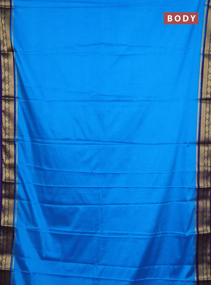 Cs Blue & Blue Semi Mysore Silk Saree