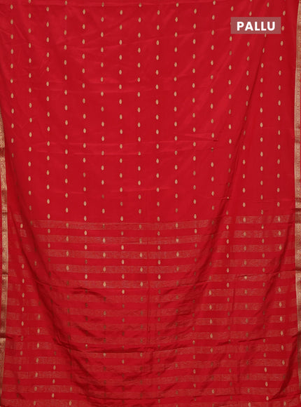 Red Semi Mysore Silk Saree