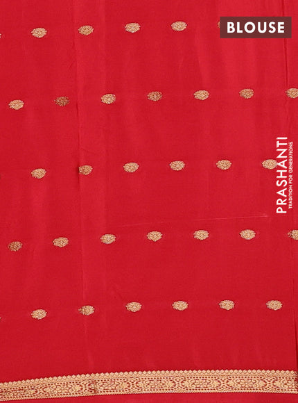 Red Semi Mysore Silk Saree