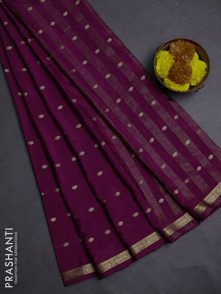 Purple Semi Mysore Silk Saree