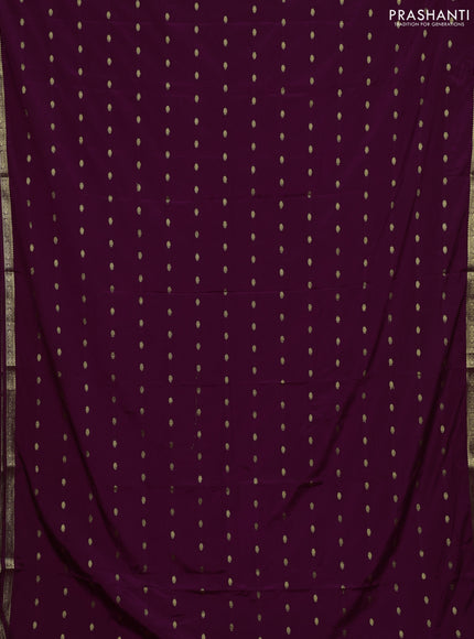 Purple Semi Mysore Silk Saree