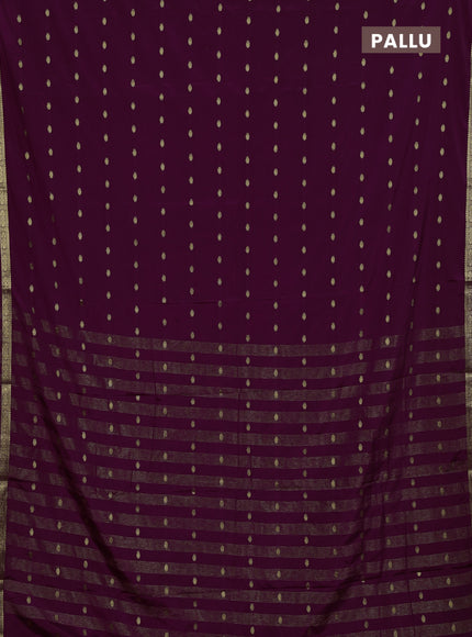 Purple Semi Mysore Silk Saree