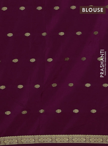 Purple Semi Mysore Silk Saree