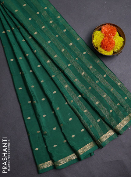 Green Semi Mysore Silk Saree