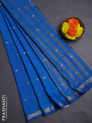 Blue Semi Mysore Silk Saree