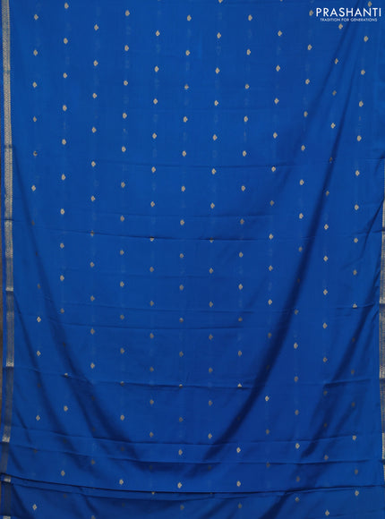 Blue Semi Mysore Silk Saree