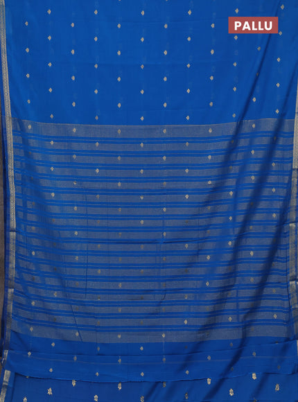 Blue Semi Mysore Silk Saree