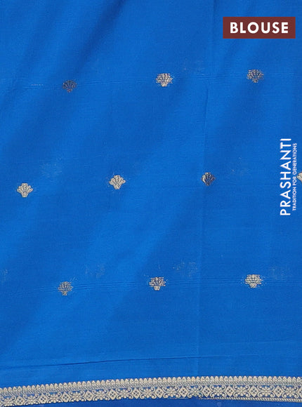 Blue Semi Mysore Silk Saree