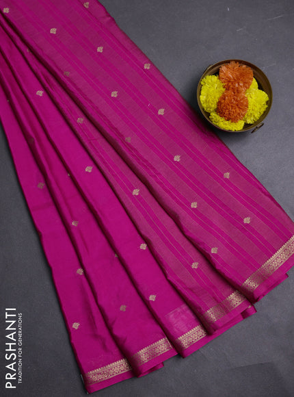 Pink Semi Mysore Silk Saree