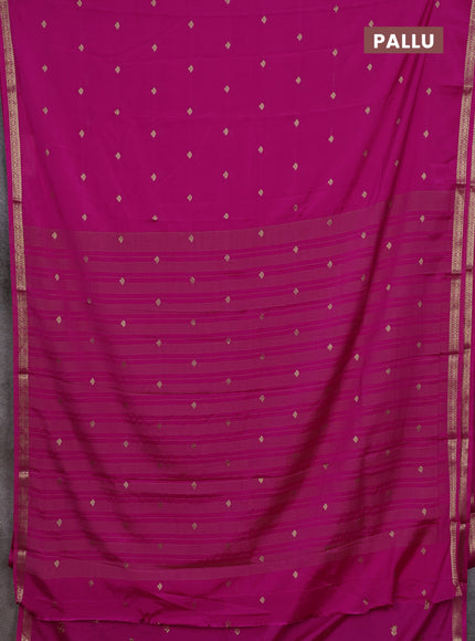 Pink Semi Mysore Silk Saree