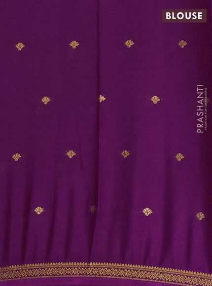 Wine  Semi Mysore Silk Saree