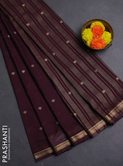 Coffee Brown Semi Mysore Silk Saree