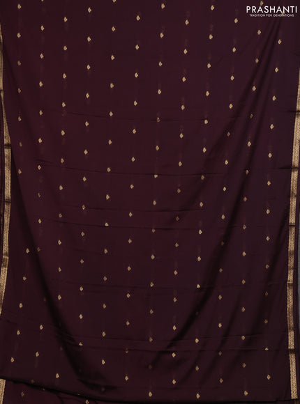 Coffee Brown Semi Mysore Silk Saree