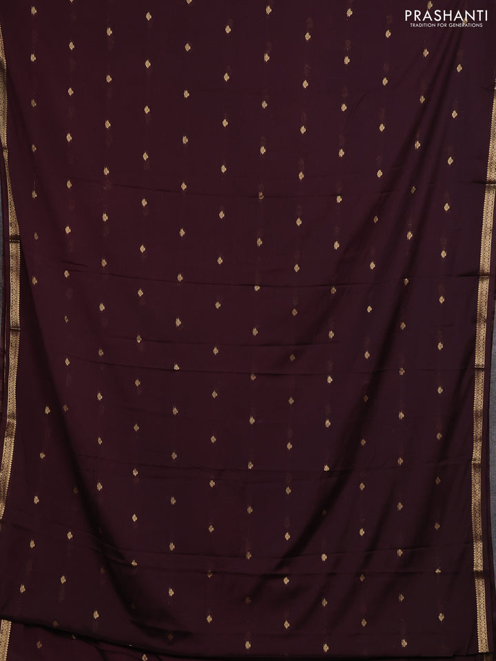 Coffee Brown Semi Mysore Silk Saree