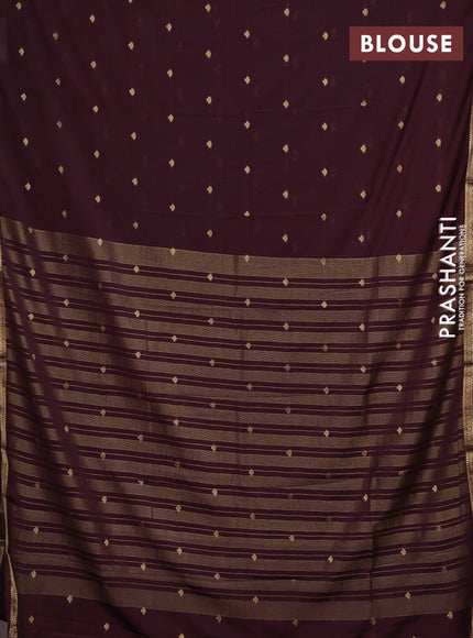 Coffee Brown Semi Mysore Silk Saree
