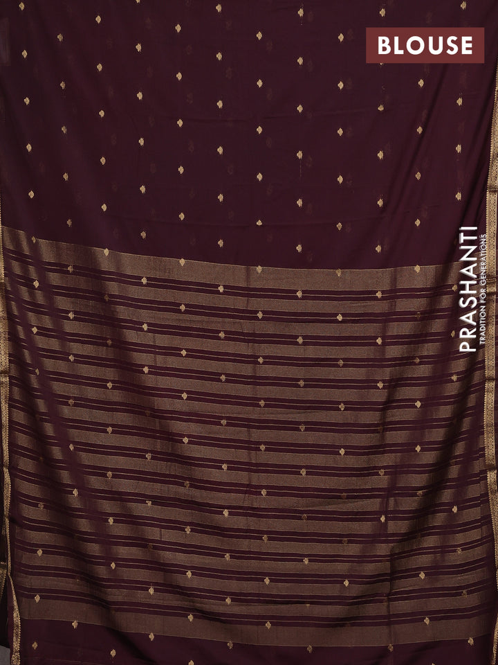 Coffee Brown Semi Mysore Silk Saree