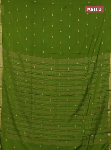 Lime Green Semi Mysore Silk Saree