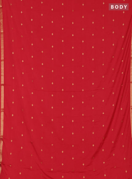 Red Semi Mysore Silk Saree