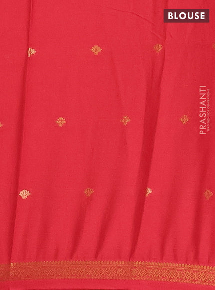 Red Semi Mysore Silk Saree