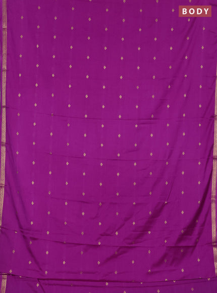 Purple Semi Mysore Silk Saree