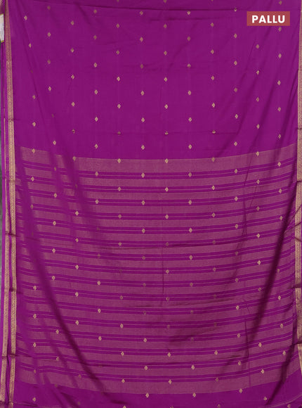 Purple Semi Mysore Silk Saree