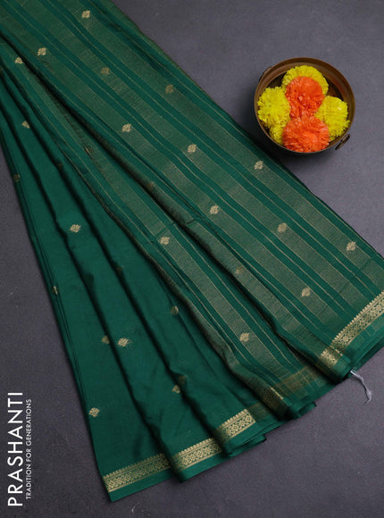 Green Semi Mysore Silk Saree