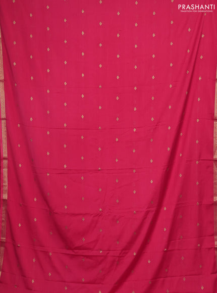 Peach Pink Semi Mysore Silk Saree